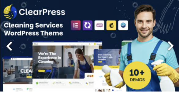 ClearPress Cleaning Services WordPress Theme