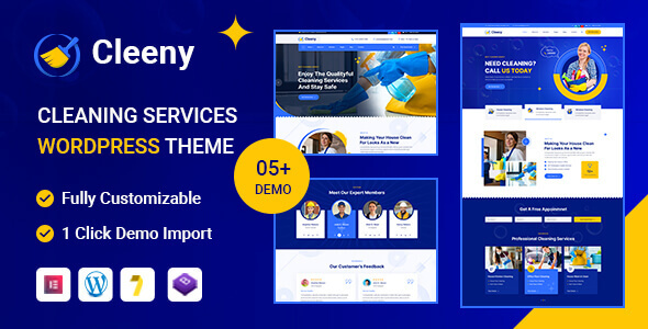 Cleeny – Cleaning Services & Handyman WordPress Theme 1 Cleeny WordPress Theme
