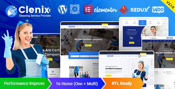 Clenix - Cleaning Services WordPress Theme 1 Clenix - Cleaning Services WordPress Theme