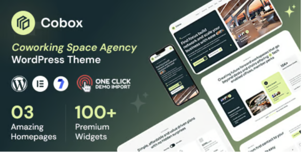Cobox Coworking Space Agency WordPress Theme