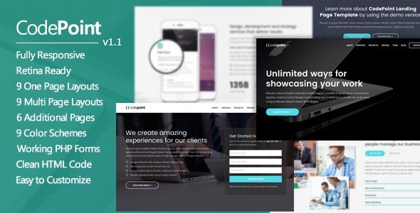CodePoint - Multi-Purpose Landing Page WordPress Theme 1 Code Point - Multi-Purpose Landing Page WordPress Theme