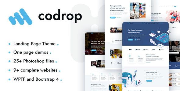 Codrop - App Landing Page Theme 1 Codrop App Landing Page Theme WordPress Theme
