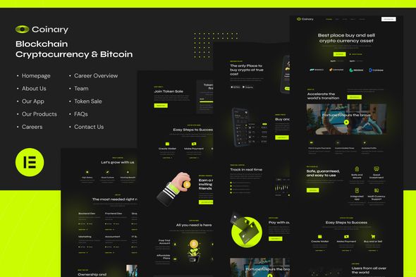 Coinary – Blockchain Cryptocurrency & Bitcoin Elementor Template Kit 1 Coinary – Blockchain Cryptocurrency & Bitcoin Elementor Template Kit