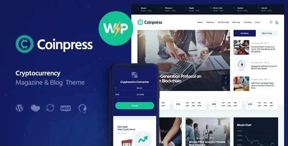 Coinpress | ICO Cryptocurrency Magazine & Blog WordPress Theme 1 Coinpress Cryptocurrency Magazine & Blog WordPress Theme
