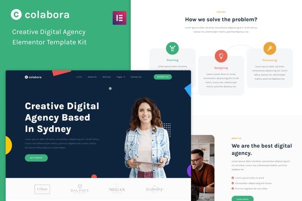 Colabora Creative Digital Agency Elementor Template Kit