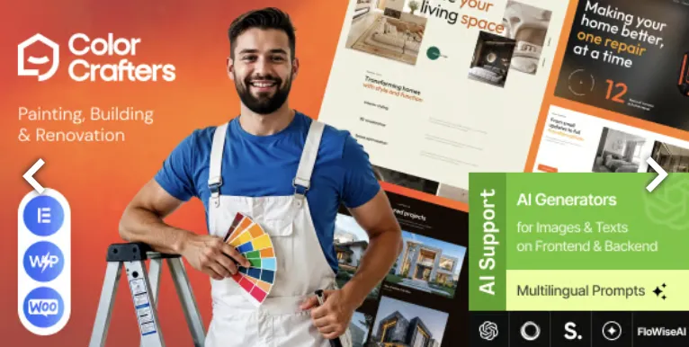 ColorCrafters Pro – Painting, Building & Renovation WordPress Theme 1 Color Crafters Pro – Painting, Building & Renovation WordPress Theme