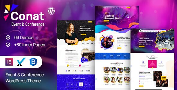 Conat | Event & Conference WordPress Theme + RTL Ready 1 Conat Event & Conference WordPress Theme