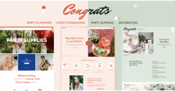 Congrats - Event Planner & Party Decoration WordPress Theme