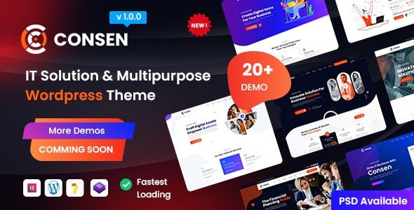 Consen – IT Solution Multi-Purpose WordPress Theme 1 Consen IT Solution & Multipurpose WordPress Theme