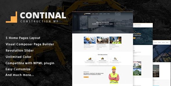 Continal - Construction & Business WordPress Theme 1 Continal Construction & Business WordPress Theme