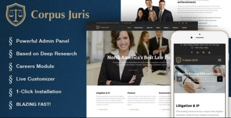 Corpus Juris Law Firm WordPress Theme