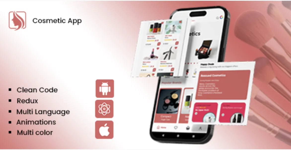 Cosmetic Shop - Beauty Product Ordering React Native iOS/Android App Template 1 Cosmetic Shop - Beauty Product Ordering React Native iOS/Android App Template
