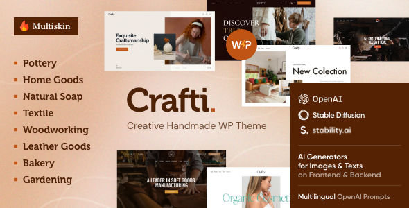 Crafti - Handmade Store WordPress Theme 1 Crafti - Handmade Store WordPress Theme