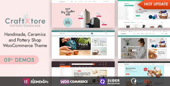 CraftXtore - Handmade/ Ceramics and Pottery Shop WooCommerce Theme 1 Craft Xtore Handmade Ceramics and Pottery WooCommerce WordPress Theme