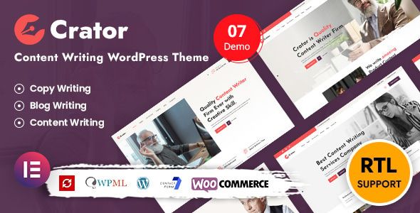 Crator – Content Writer Copywriting WordPress Theme 1 Crator Content Writer Copywriting WordPress Theme