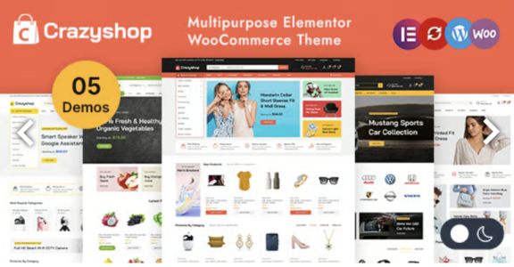 Crazyshop Multipurpose Elementor WordPress Woo Commerce Theme