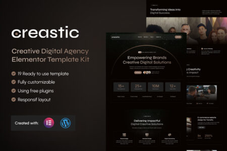 Creastic Creative Digital Agency Elementor Template Kit