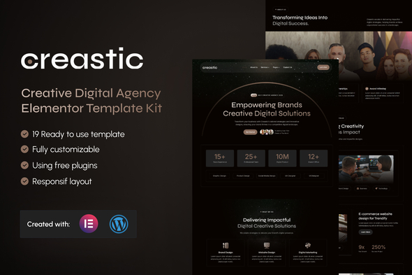 Creastic Creative Digital Agency Elementor Template Kit