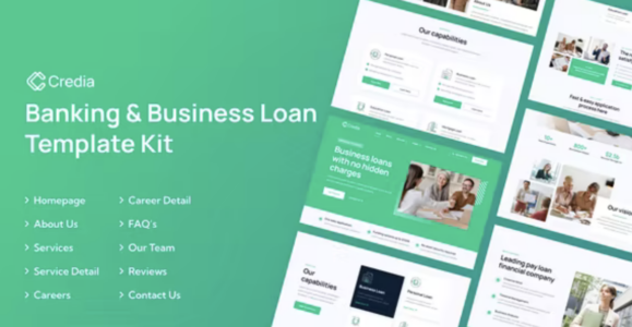 Credia Banking & Business Loan WordPress Template Kit