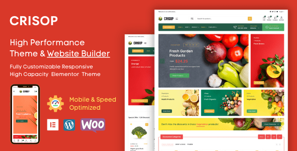 Crisop - Grocery & Organic Food Shop Elementor WooCommerce Theme 1 Crisop Grocery & Organic Food Shop WordPress Theme
