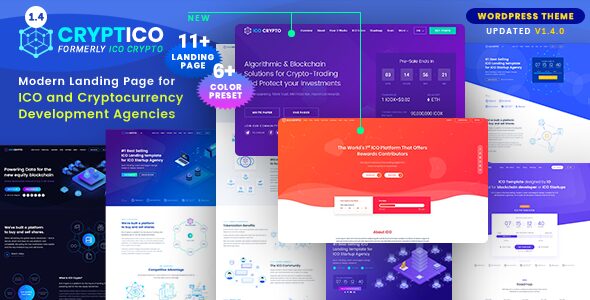 Cryptico - ICO Crypto Landing & Cryptocurrency WordPress Theme 1 Cryptico ICO Crypto Landing WordPress Theme