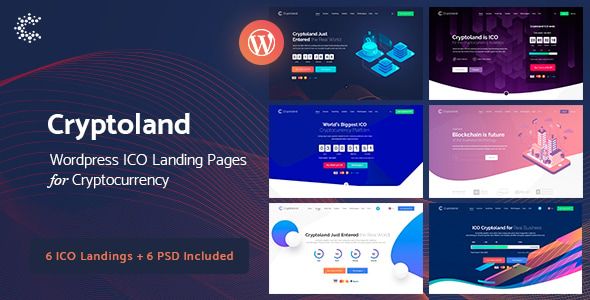 Crypto-land – Crypto Currency Landing Page WordPress Theme 1 Cryptoland WordPress Theme