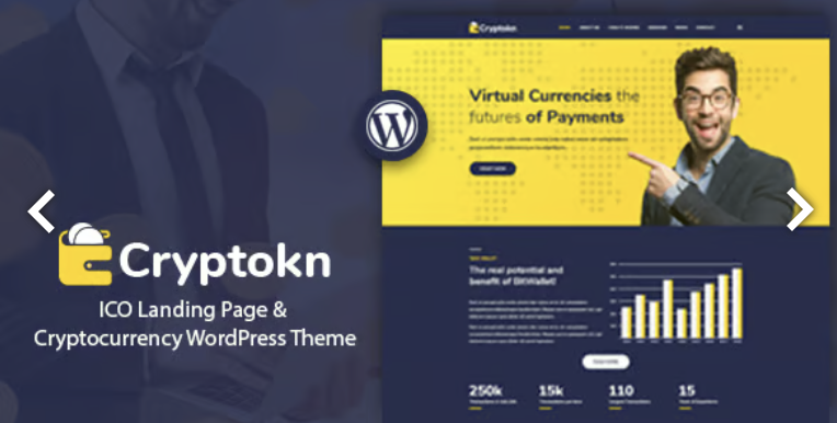 Cryptokn - ICO Landing Page & Cryptocurrency WordPress Theme 1 Cryptokn ICO Landing Page & Cryptocurrency WordPress Theme