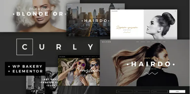 Curly Pro – A Stylish WordPress Theme for Hairdressers and Hair Salons 1 Curly Pro WordPress Theme