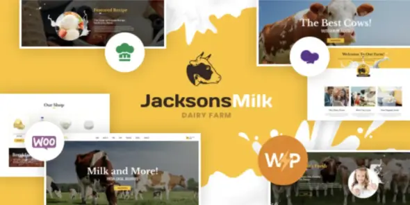 Jacksons Milk Dairy Farm WordPress Theme