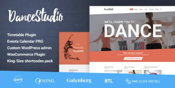 Dance Studio Pro WordPress Theme