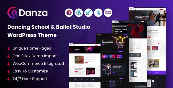 Danza – Dancing School and Ballet Studio WordPress Theme 1 Danza – Dancing School and Ballet Studio WordPress Theme