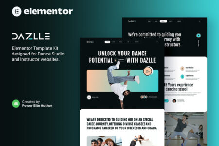 Dazlle Dance Studio & Instructor Elementor Template Kit