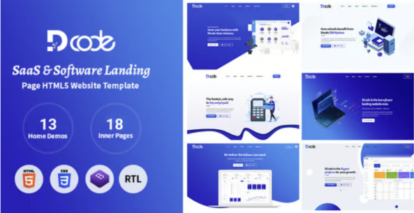 DCode Saa S Landing Page WordPress Theme