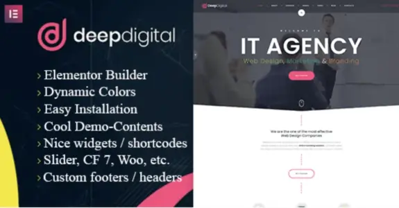 Deep Digital Pro – Web Design Agency WordPress Theme