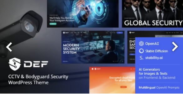 Def CCTV Camera & Bodyguard Security WordPress Theme