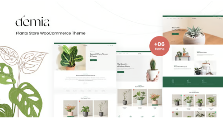 Demia – Plants Store WooCommerce WordPress Theme 1 Demia Plants Store WooCommerce Theme