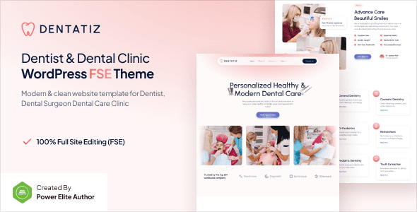 Dentatiz – Dentist & Dental Care Clinic Gutenverse FSE WordPress Theme 1 Dentatiz – Dentist & Dental Clinic WordPress FSE Theme