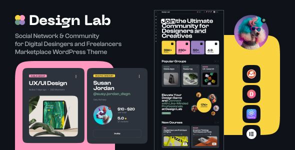 Design Lab – Freelancers Community WordPress Theme 1 Design Lab – Freelancers Community WordPress Theme