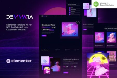 Devvata NFT Portfolio Elementor Template Kit