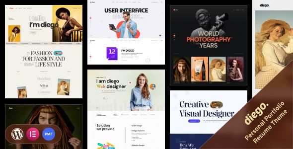 Diego – Creative Personal Portfolio Resume WordPress Theme + RTL 1 Diego – Creative Personal Portfolio Resume WordPress Theme