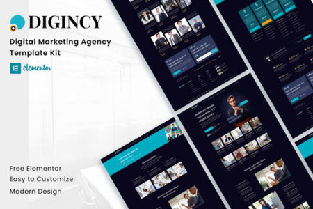 Digincy Digital Marketing Agency Elementor Template Kit