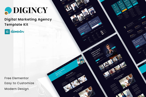 Digincy Digital Marketing Agency Elementor Template Kit