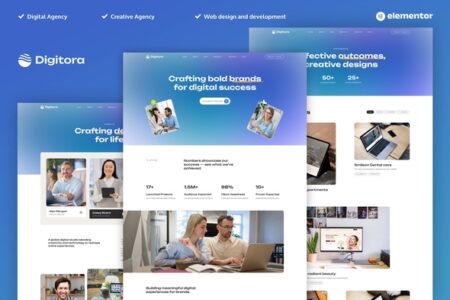Digitora Digital Agency Elementor Pro Template Kit