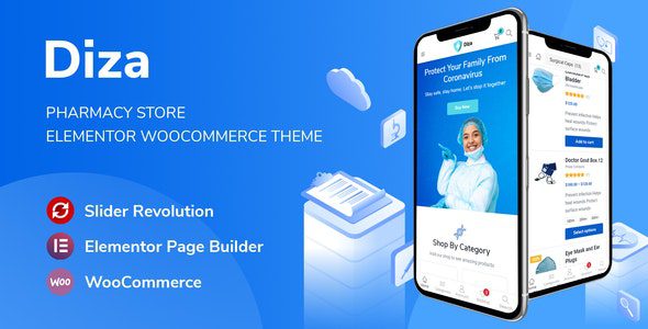Diza - Pharmacy Store Elementor WooCommerce Theme 1 Diza Pharmacy Store Elementor WooCommerce Theme
