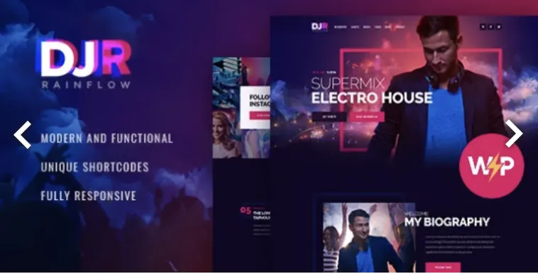 DJ Rainflow Pro | Music Band & Musician WordPress Theme 1 DJ Rainflow Pro WordPress Theme