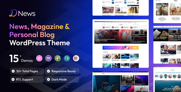 Dnews - News Magazine & Newspaper WordPress Theme 1 Dnews - News Magazine & Newspaper WordPress Theme