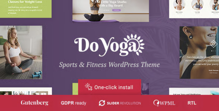 Do Yoga - Fitness Studio & Pilates Club WordPress Theme 1 Do Yoga Sports & Fitness WordPress Theme