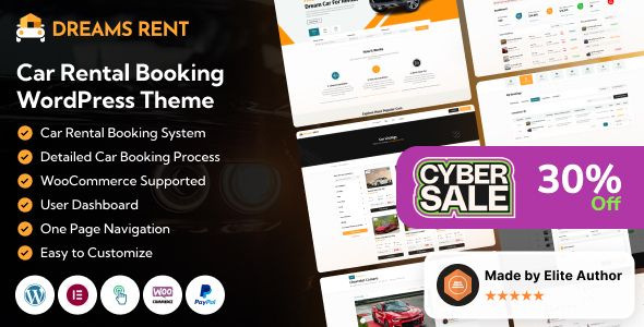 Dreams Rent – Car Rental Booking Management WordPress Theme 1 Dreams Rent Car Rental Booking WordPress Theme