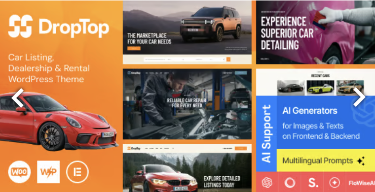 Drop-Top - Car Listing, Dealership & Rental WordPress Theme 1 DropTop Car Listing, Dealership & Rental WordPress Theme