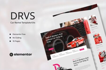 DRVS Car Rental Template Kits WordPress